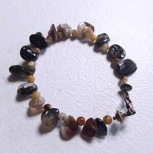 Semi-Precious Stone Beads: Rhodochrosite Ametrine Agate +++ | Mostly Dark Colors